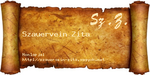 Szauervein Zita névjegykártya