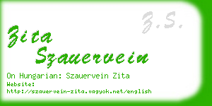 zita szauervein business card